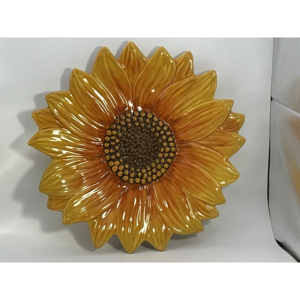 Sunset Sunflower Hand Painted 11" Made In China - Picture 2 of 6